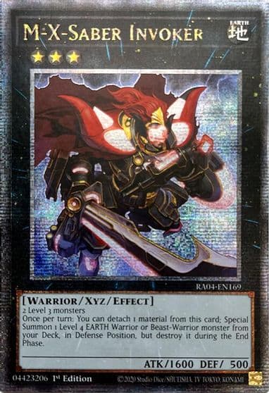 M X Saber Invoker Quarter Century Secret Rare Quarter Century Stampede Yu-Gi-Oh! card