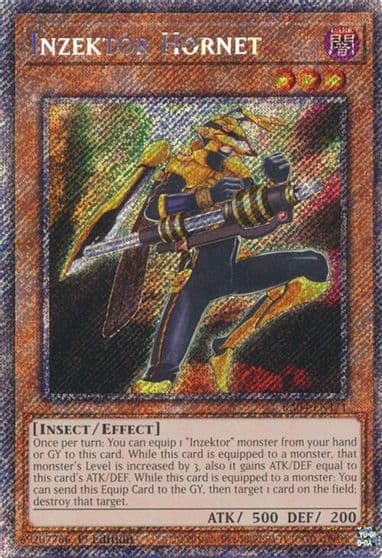 Inzektor Hornet Platinum Secret Rare Quarter Century Stampede Yu-Gi-Oh! card
