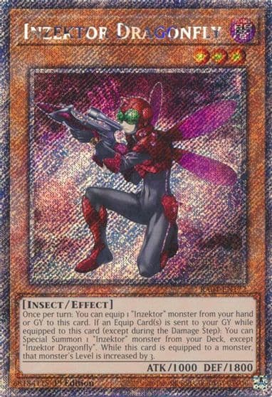 Inzektor Dragonfly Platinum Secret Rare Quarter Century Stampede Yu-Gi-Oh! card