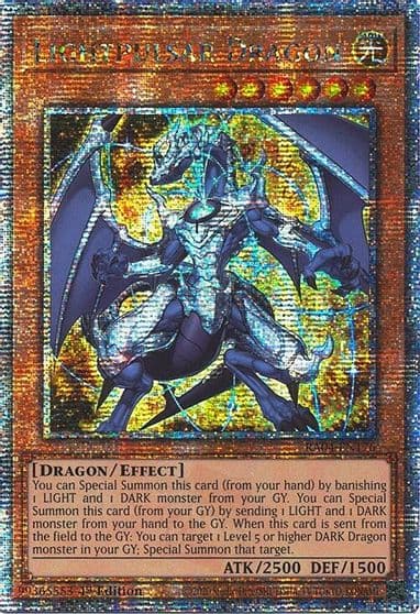 Lightpulsar Dragon Quarter Century Secret Rare Quarter Century Stampede Yu-Gi-Oh! card