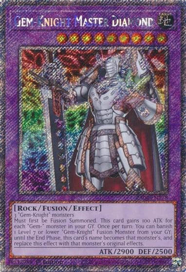 Gem Knight Master Diamond Platinum Secret Rare Quarter Century Stampede Yu-Gi-Oh! card