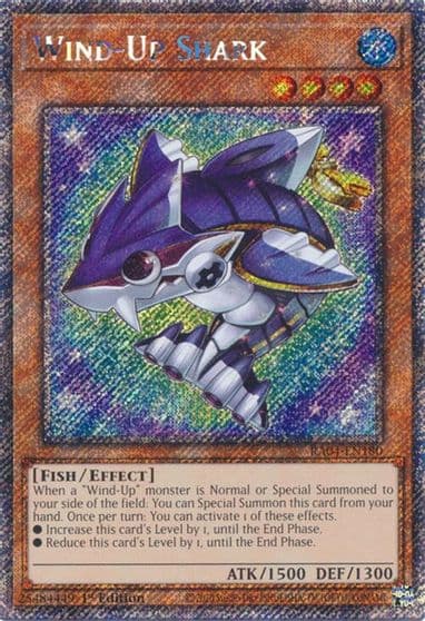 Wind Up Shark Platinum Secret Rare Quarter Century Stampede Yu-Gi-Oh! card