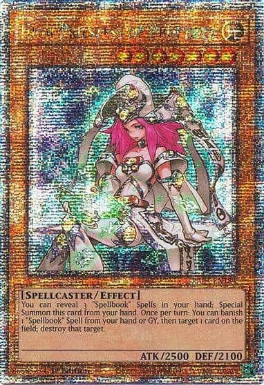High Priestess of Prophecy Quarter Century Secret Rare Quarter Century Stampede Yu-Gi-Oh! card