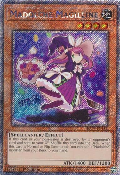Madolche Magileine Platinum Secret Rare Quarter Century Stampede Yu-Gi-Oh! card