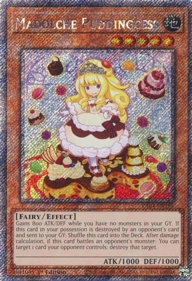 Madolche Puddingcess Platinum Secret Rare Quarter Century Stampede Yu-Gi-Oh! card
