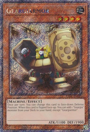Geargiarmor Platinum Secret Rare Quarter Century Stampede Yu-Gi-Oh! card