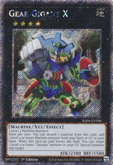 Gear Gigant X Platinum Secret Rare Quarter Century Stampede Yu-Gi-Oh! card