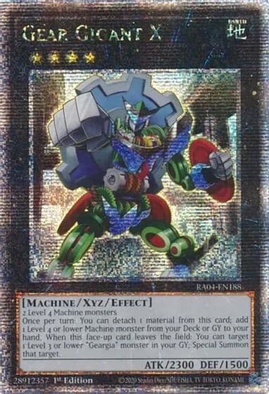 Gear Gigant X Quarter Century Secret Rare Quarter Century Stampede Yu-Gi-Oh! card