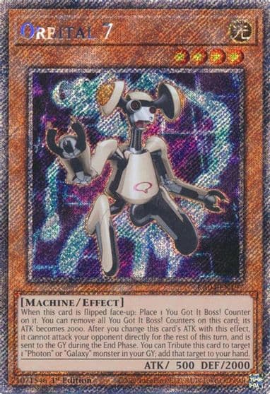 Orbital 7 Platinum Secret Rare Quarter Century Stampede Yu-Gi-Oh! card