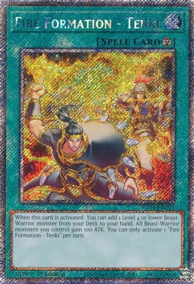 Fire Formation Tenki Platinum Secret Rare Quarter Century Stampede Yu-Gi-Oh! card