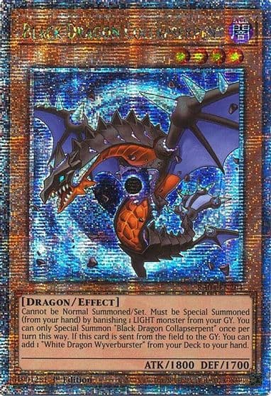 Black Dragon Collapserpent Quarter Century Secret Rare Quarter Century Stampede Yu-Gi-Oh! card