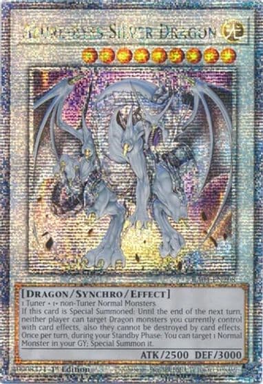 Azure Eyes Silver Dragon Quarter Century Secret Rare Quarter Century Stampede Yu-Gi-Oh! card