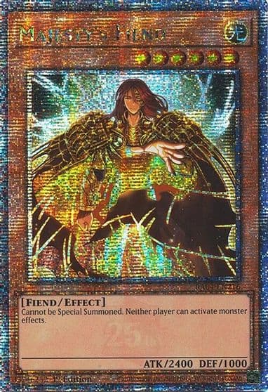 Majestys Fiend Quarter Century Secret Rare Quarter Century Stampede Yu-Gi-Oh! card