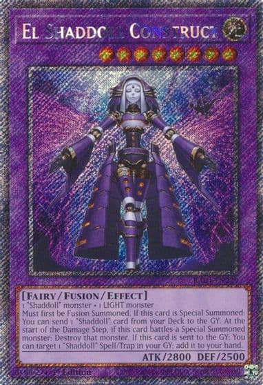 El Shaddoll Construct Platinum Secret Rare Quarter Century Stampede Yu-Gi-Oh! card
