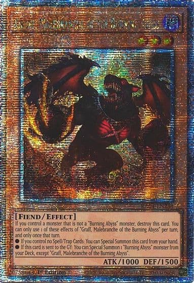 Graff Malebranche of the Burning Abyss Quarter Century Secret Rare Quarter Century Stampede Yu-Gi-Oh! card