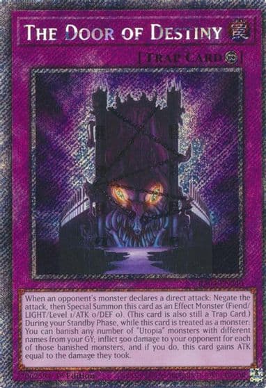 The Door of Destiny Platinum Secret Rare Quarter Century Stampede Yu-Gi-Oh! card