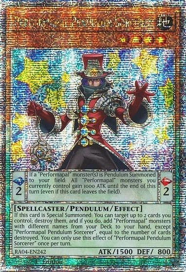 Performapal Pendulum Sorcerer Quarter Century Secret Rare Quarter Century Stampede Yu-Gi-Oh! card