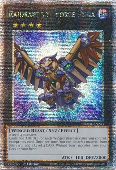 Raidraptor Force Strix Quarter Century Secret Rare Quarter Century Stampede Yu-Gi-Oh! card