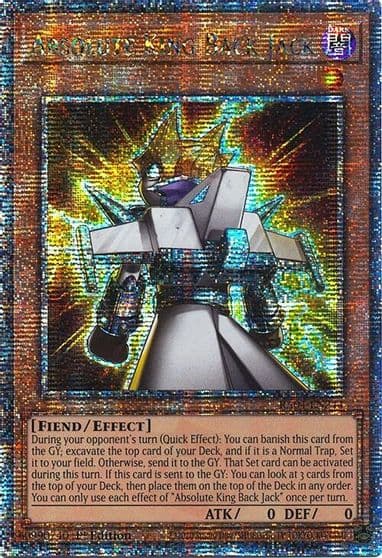 Absolute King Back Jack Quarter Century Secret Rare Quarter Century Stampede Yu-Gi-Oh! card