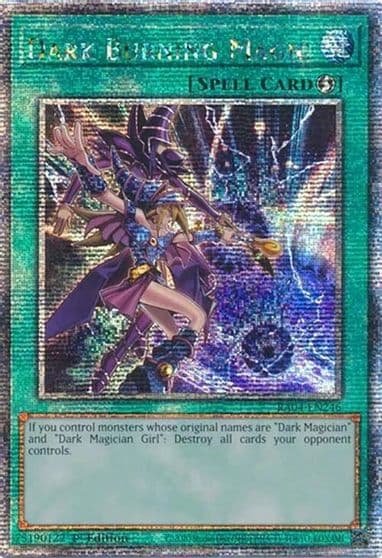 Dark Burning Magic Quarter Century Secret Rare Quarter Century Stampede Yu-Gi-Oh! card