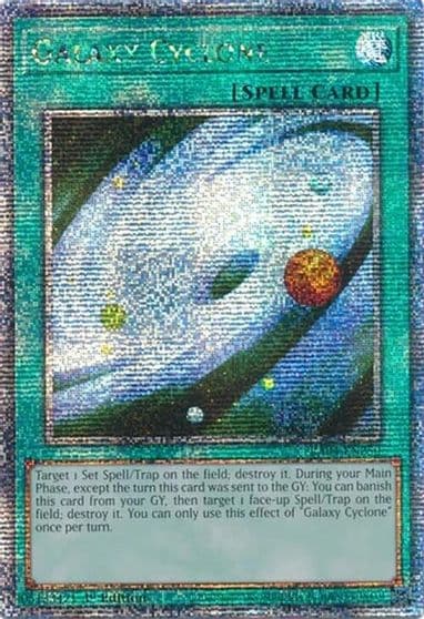 Galaxy Cyclone Quarter Century Secret Rare Quarter Century Stampede Yu-Gi-Oh! card