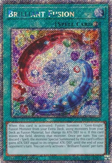 Brilliant Fusion Platinum Secret Rare Quarter Century Stampede Yu-Gi-Oh! card