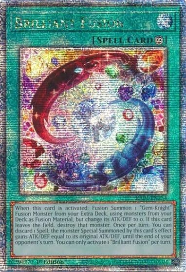 Brilliant Fusion Quarter Century Secret Rare Quarter Century Stampede Yu-Gi-Oh! card