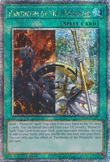 Pantheism of the Monarchs Quarter Century Secret Rare Quarter Century Stampede Yu-Gi-Oh! card