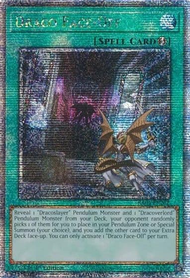 Draco Face Off Quarter Century Secret Rare Quarter Century Stampede Yu-Gi-Oh! card