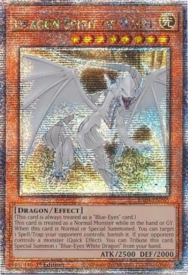 Dragon Spirit of White Quarter Century Secret Rare Quarter Century Stampede Yu-Gi-Oh! card