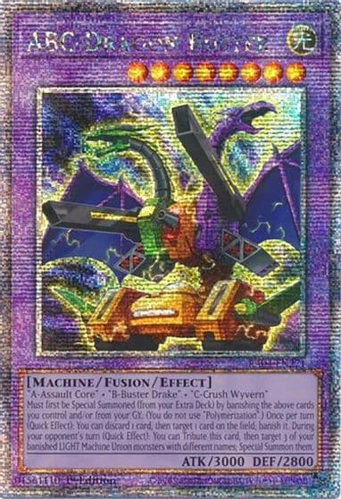 ABC Dragon Buster Quarter Century Secret Rare Quarter Century Stampede Yu-Gi-Oh! card