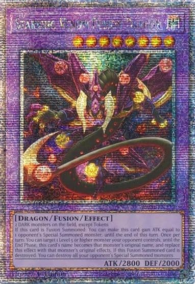Starving Venom Fusion Dragon Quarter Century Secret Rare Quarter Century Stampede Yu-Gi-Oh! card