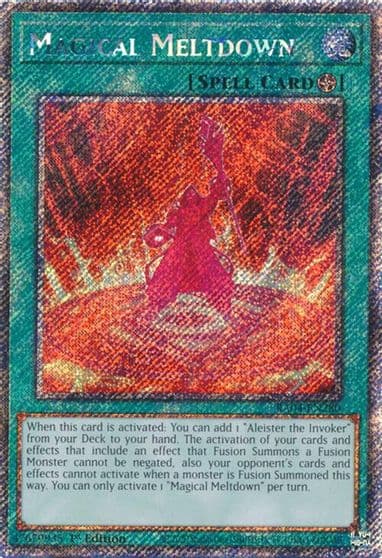 Magical Meltdown Platinum Secret Rare Quarter Century Stampede Yu-Gi-Oh! card