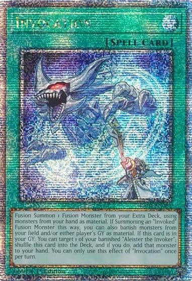 Invocation Quarter Century Secret Rare Quarter Century Stampede Yu-Gi-Oh! card
