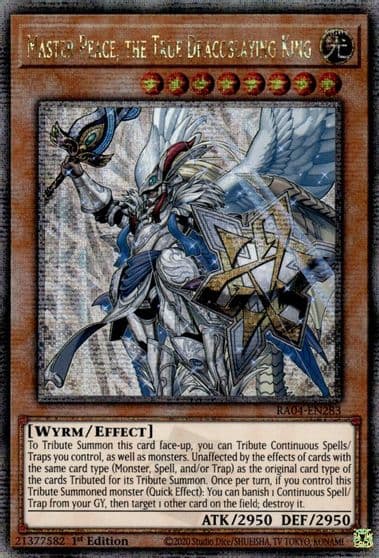 Master Peace the True Dracoslaying King Quarter Century Secret Rare Quarter Century Stampede Yu-Gi-Oh! card