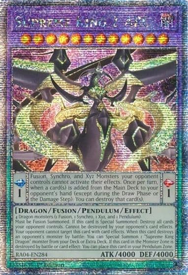 Supreme King Z ARC Quarter Century Secret Rare Quarter Century Stampede Yu-Gi-Oh! card