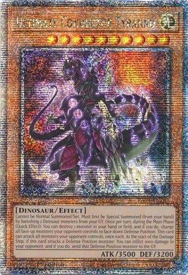 Ultimate Conductor Tyranno Quarter Century Secret Rare Quarter Century Stampede Yu-Gi-Oh! card