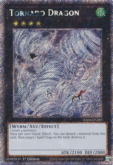 Tornado Dragon Platinum Secret Rare Quarter Century Stampede Yu-Gi-Oh! card