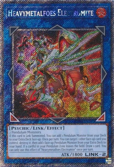 Heavymetalfoes Electrumite Platinum Secret Rare Quarter Century Stampede Yu-Gi-Oh! card