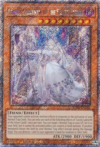 Lovely Labrynth of the Silver Castle Platinum Secret Rare Quarter Century Stampede Yu-Gi-Oh! card