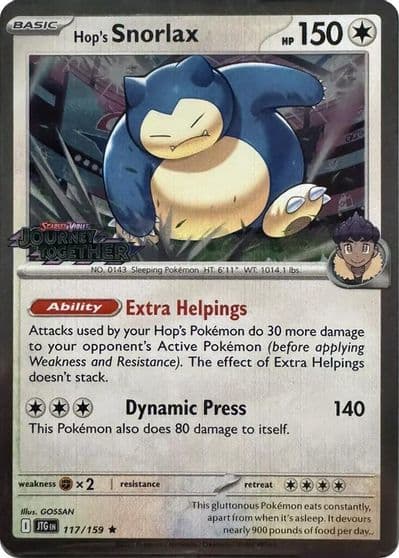 Hop's Snorlax (Cosmos Holo) Miscellaneous Cards & Products Pokemon card