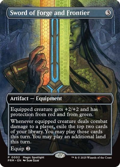 Sword of Forge and Frontier Borderless Unique and Miscellaneous Promos Magic card