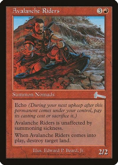Avalanche Riders Urza's Legacy Magic card