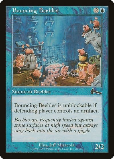 Bouncing Beebles Urza's Legacy Magic card