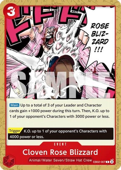 Cloven Rose Blizzard Extra Booster: Anime 25th Collection One Piece card