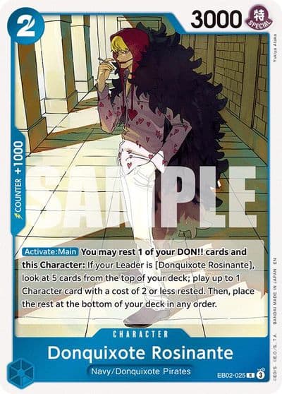 Donquixote Rosinante Extra Booster: Anime 25th Collection One Piece card