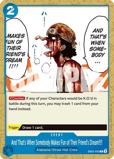 And Thats When Somebody Makes Fun of Their Friends Dream Extra Booster: Anime 25th Collection One Piece card