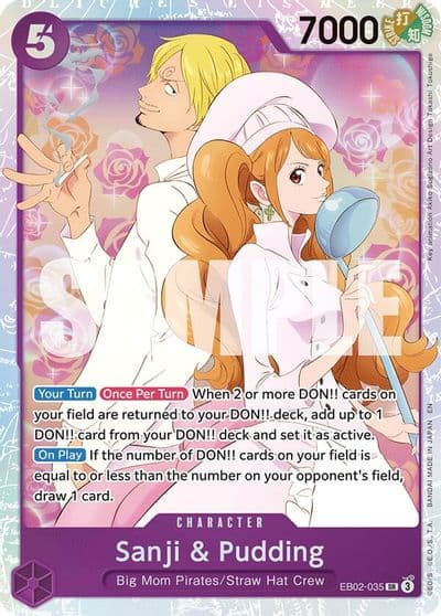 Sanji and Pudding Extra Booster: Anime 25th Collection One Piece card