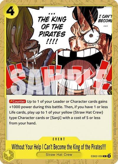 Without Your Help I Cant Become the King of the Pirates Extra Booster: Anime 25th Collection One Piece card