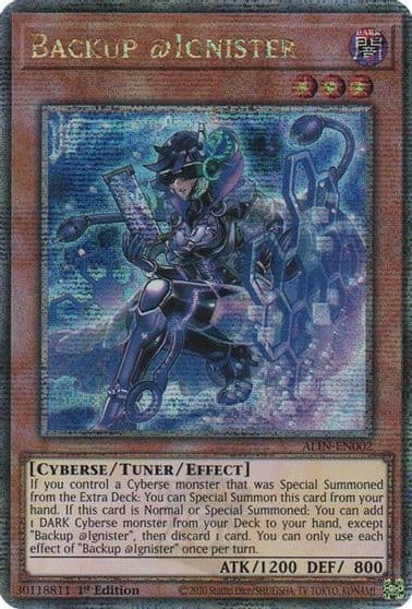 Backup Ignister Quarter Century Secret Rare Alliance Insight Yu-Gi-Oh! card